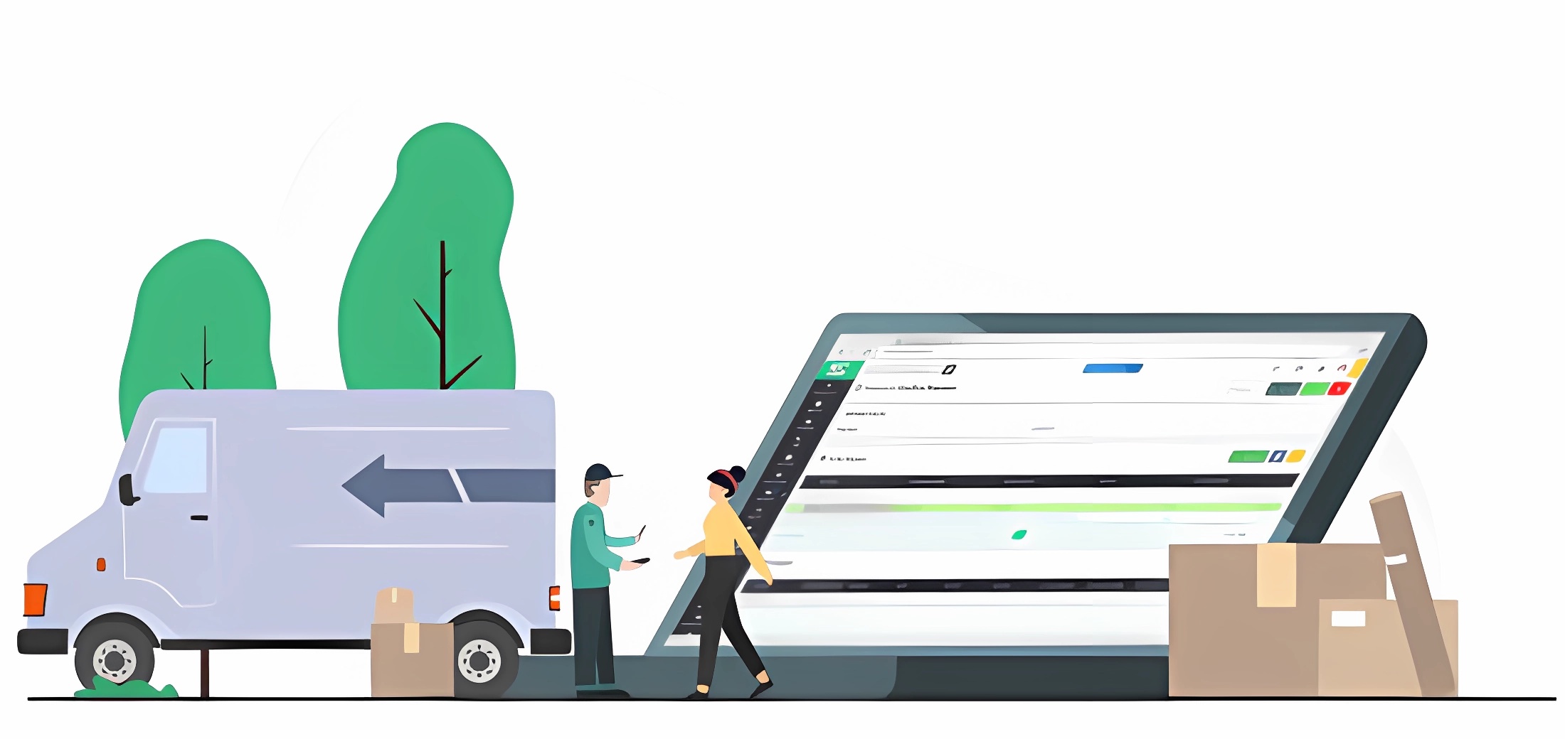 kurier-management-kopfzeile-illustration courier management header illustration 1