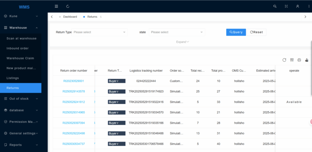 PostalParcel Return Management